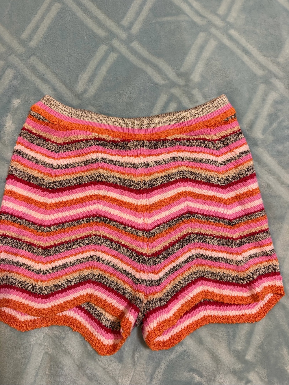 Free People Chevron Knit Shorts in Pink, Orange and Brown-NWOT